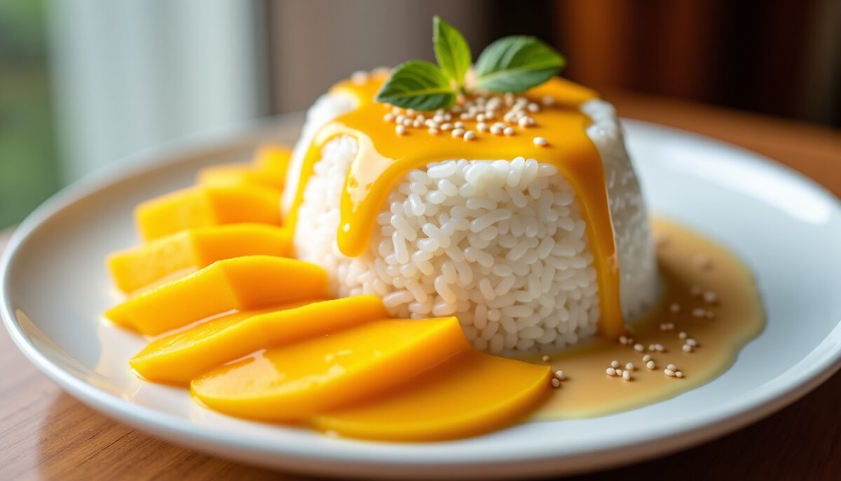 Riz gluant à la mangue : savourez la recette traditionnelle thaïlandaise au lait de coco