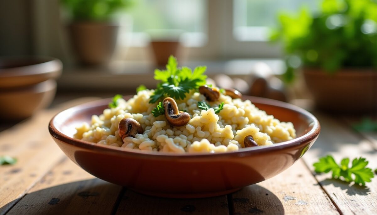 Risotto aux champignons : une recette crémeuse et simple à réaliser
