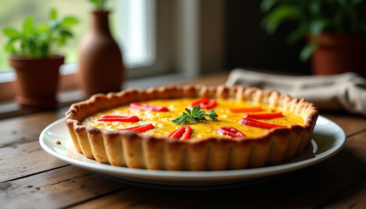 Quiche colorée au chorizo et poivrons : une recette simple et savoureuse