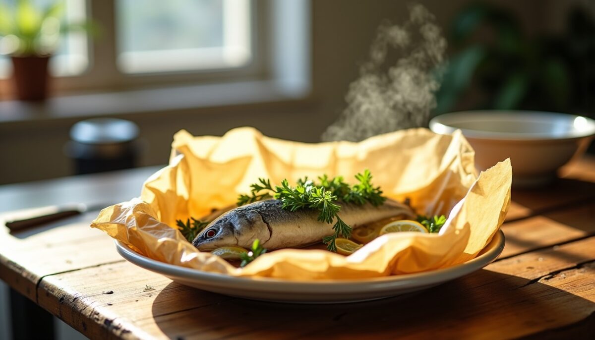 Délicieux poisson en papillote au four : recette simple pour un plat savoureux et tendre